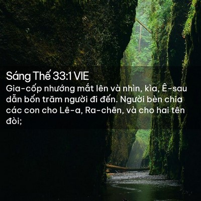 Picture 02 - Sáng Thế 33:1 VIE - Gia-cốp nhướng mắt lên và nhìn, kìa, - Bible Verse Picture