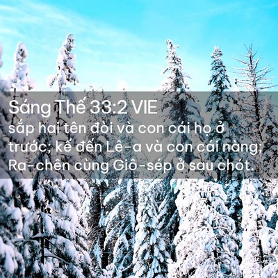 Picture 02 - Sáng Thế 33:2 VIE - sắp hai tên đòi và con cái họ ở - Bible Verse Picture