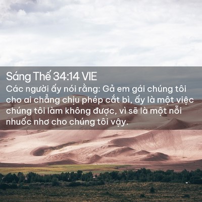 Picture 02 - Sáng Thế 34:14 VIE - Các người ấy nói rằng: Gả em gái - Bible Verse Picture