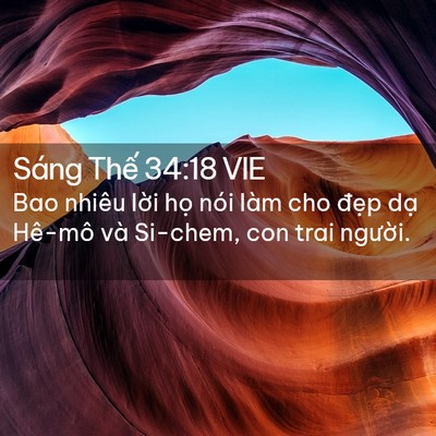 Picture 02 - Sáng Thế 34:18 VIE - Bao nhiêu lời họ nói làm cho đẹp dạ - Bible Verse Picture