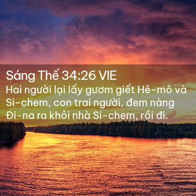 Picture 02 - Sáng Thế 34:26 VIE - Hai người lại lấy gươm giết Hê-mô - Bible Verse Picture