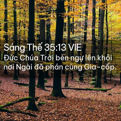 Picture 02 - Sáng Thế 35:13 VIE - Đức Chúa Trời bèn ngự lên khỏi nơi - Bible Verse Picture