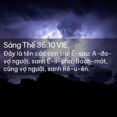 Picture 02 - Sáng Thế 36:10 VIE - Đây là tên các con trai Ê-sau: A-đa-vợ - Bible Verse Picture