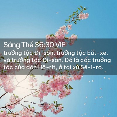 Picture 02 - Sáng Thế 36:30 VIE - trưởng tộc Đi-sôn, trưởng tộc - Bible Verse Picture