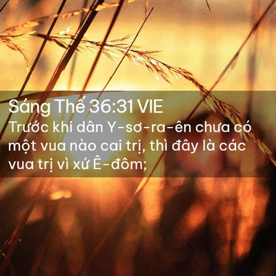 Picture 02 - Sáng Thế 36:31 VIE - Trước khi dân Y-sơ-ra-ên chưa có một - Bible Verse Picture