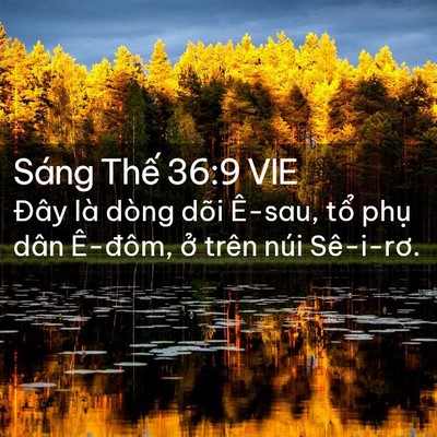 Picture 02 - Sáng Thế 36:9 VIE - Đây là dòng dõi Ê-sau, tổ phụ dân - Bible Verse Picture