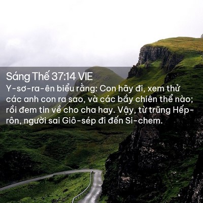 Picture 02 - Sáng Thế 37:14 VIE - Y-sơ-ra-ên biểu rằng: Con hãy đi, xem - Bible Verse Picture