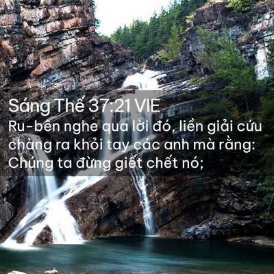 Picture 02 - Sáng Thế 37:21 VIE - Ru-bên nghe qua lời đó, liền giải cứu - Bible Verse Picture