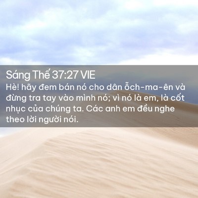 Picture 02 - Sáng Thế 37:27 VIE - Hè! hãy đem bán nó cho dân ỗch-ma-ên và - Bible Verse Picture