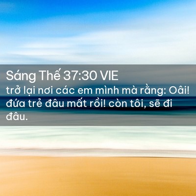 Picture 02 - Sáng Thế 37:30 VIE - trở lại nơi các em mình mà rằng: Oâi! - Bible Verse Picture
