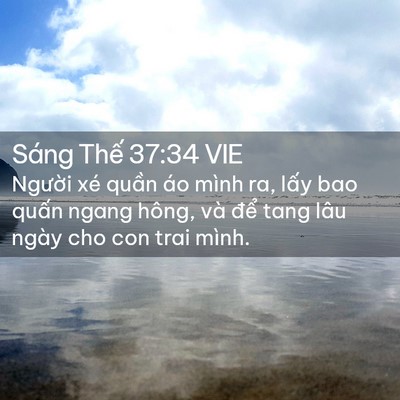Picture 02 - Sáng Thế 37:34 VIE - Người xé quần áo mình ra, lấy bao - Bible Verse Picture