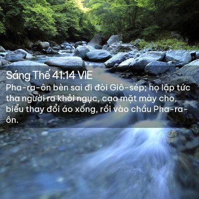 Picture 02 - Sáng Thế 41:14 VIE - Pha-ra-ôn bèn sai đi đòi Giô-sép; họ - Bible Verse Picture