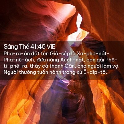 Picture 02 - Sáng Thế 41:45 VIE - Pha-ra-ôn đặt tên Giô-sép là - Bible Verse Picture