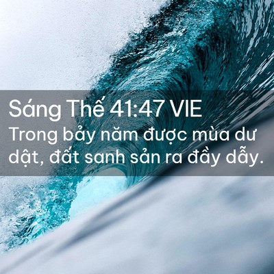 Picture 02 - Sáng Thế 41:47 VIE - Trong bảy năm được mùa dư dật, đất - Bible Verse Picture