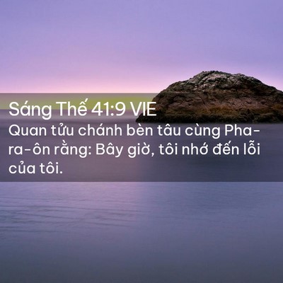 Picture 02 - Sáng Thế 41:9 VIE - Quan tửu chánh bèn tâu cùng Pha-ra-ôn - Bible Verse Picture
