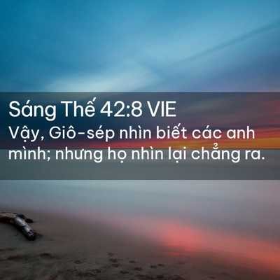 Picture 02 - Sáng Thế 42:8 VIE - Vậy, Giô-sép nhìn biết các anh mình; - Bible Verse Picture
