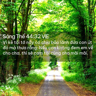 Picture 02 - Sáng Thế 44:32 VIE - Vì kẻ tôi tớ nầy có chịu bảo lãnh - Bible Verse Picture