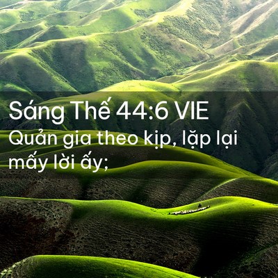 Picture 02 - Sáng Thế 44:6 VIE - Quản gia theo kịp, lặp lại mấy lời - Bible Verse Picture
