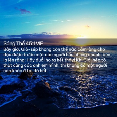 Picture 02 - Sáng Thế 45:1 VIE - Bây giờ, Giô-sép không còn thể nào - Bible Verse Picture