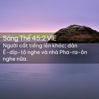 Picture 02 - Sáng Thế 45:2 VIE - Người cất tiếng lên khóc; dân - Bible Verse Picture
