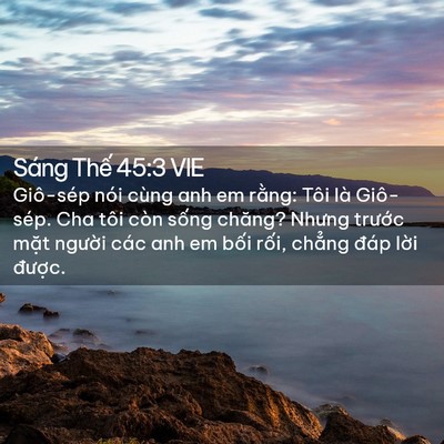Picture 02 - Sáng Thế 45:3 VIE - Giô-sép nói cùng anh em rằng: Tôi là - Bible Verse Picture
