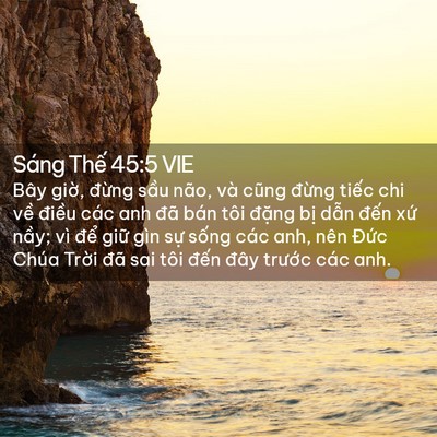 Picture 02 - Sáng Thế 45:5 VIE - Bây giờ, đừng sầu não, và cũng đừng - Bible Verse Picture