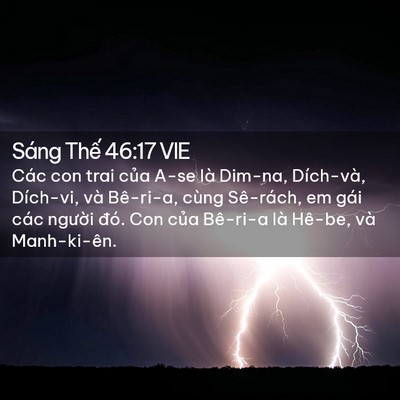 Picture 02 - Sáng Thế 46:17 VIE - Các con trai của A-se là Dim-na, Dích-và, - Bible Verse Picture