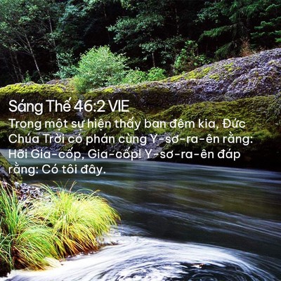 Picture 02 - Sáng Thế 46:2 VIE - Trong một sự hiện thấy ban đêm kia, - Bible Verse Picture