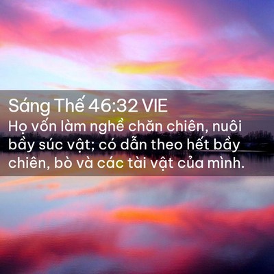 Picture 02 - Sáng Thế 46:32 VIE - Họ vốn làm nghề chăn chiên, nuôi bầy - Bible Verse Picture