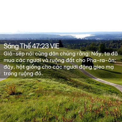 Picture 02 - Sáng Thế 47:23 VIE - Giô-sép nói cùng dân chúng rằng: Nầy, - Bible Verse Picture