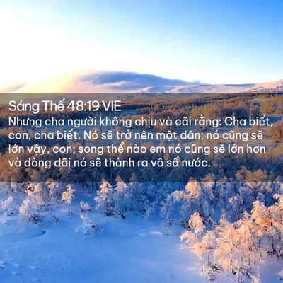 Picture 02 - Sáng Thế 48:19 VIE - Nhưng cha người không chịu và cãi - Bible Verse Picture