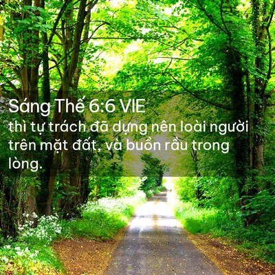 Picture 02 - Sáng Thế 6:6 VIE - thì tự trách đã dựng nên loài người - Bible Verse Picture