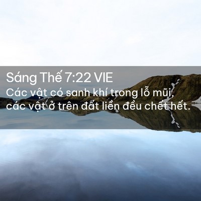 Picture 02 - Sáng Thế 7:22 VIE - Các vật có sanh khí trong lỗ mũi, các - Bible Verse Picture