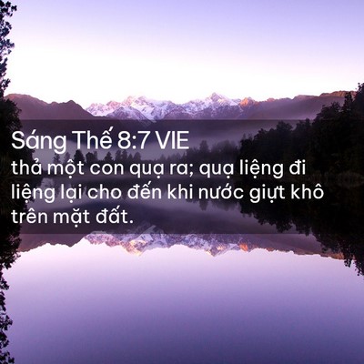 Picture 02 - Sáng Thế 8:7 VIE - thả một con quạ ra; quạ liệng đi - Bible Verse Picture
