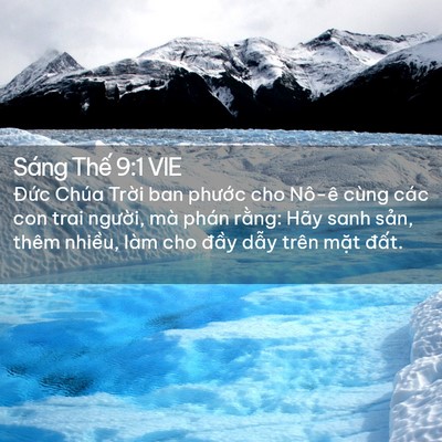 Picture 02 - Sáng Thế 9:1 VIE - Đức Chúa Trời ban phước cho Nô-ê cùng - Bible Verse Picture