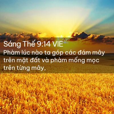 Picture 02 - Sáng Thế 9:14 VIE - Phàm lúc nào ta góp các đám mây trên - Bible Verse Picture
