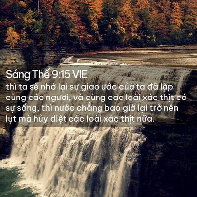 Picture 02 - Sáng Thế 9:15 VIE - thì ta sẽ nhớ lại sự giao ước của - Bible Verse Picture