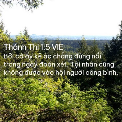 Picture 02 - Thánh Thi 1:5 VIE - Bởi cớ ấy kẻ ác chẳng đứng nổi - Bible Verse Picture