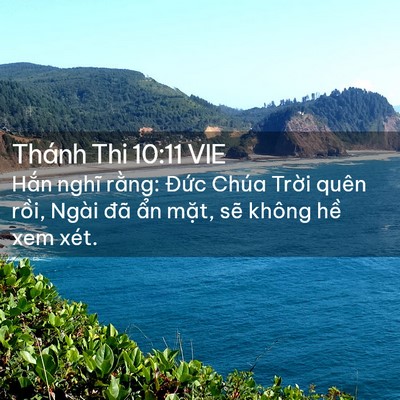 Picture 02 - Thánh Thi 10:11 VIE - Hắn nghĩ rằng: Đức Chúa Trời quên - Bible Verse Picture