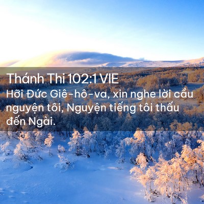 Picture 02 - Thánh Thi 102:1 VIE - Hỡi Đức Giê-hô-va, xin nghe lời cầu - Bible Verse Picture