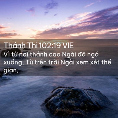 Picture 02 - Thánh Thi 102:19 VIE - Vì từ nơi thánh cao Ngài đã ngó xuống, - Bible Verse Picture