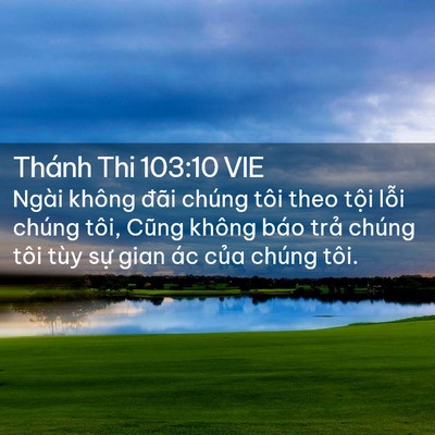 Picture 02 - Thánh Thi 103:10 VIE - Ngài không đãi chúng tôi theo tội lỗi - Bible Verse Picture