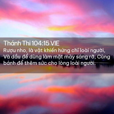 Picture 02 - Thánh Thi 104:15 VIE - Rượu nho, là vật khiến hứng chí loài - Bible Verse Picture