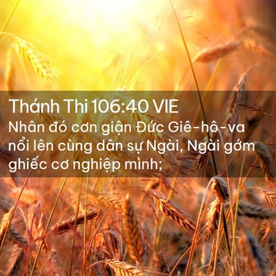 Picture 02 - Thánh Thi 106:40 VIE - Nhân đó cơn giận Đức Giê-hô-va nổi - Bible Verse Picture