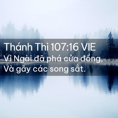 Picture 02 - Thánh Thi 107:16 VIE - Vì Ngài đã phá cửa đồng, Và gãy các - Bible Verse Picture