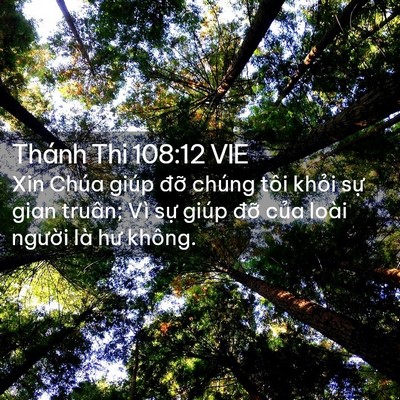 Picture 02 - Thánh Thi 108:12 VIE - Xin Chúa giúp đỡ chúng tôi khỏi sự - Bible Verse Picture