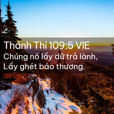 Picture 02 - Thánh Thi 109:5 VIE - Chúng nó lấy dữ trả lành, Lấy ghét - Bible Verse Picture