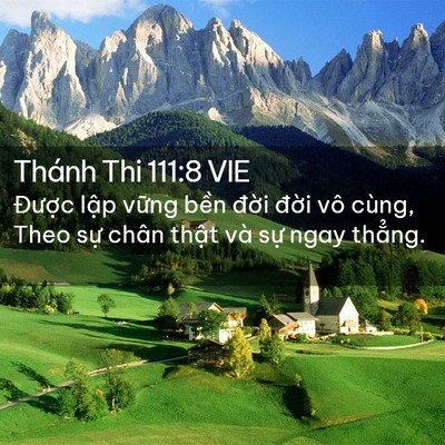 Picture 02 - Thánh Thi 111:8 VIE - Được lập vững bền đời đời vô - Bible Verse Picture