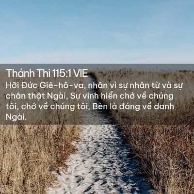 Picture 02 - Thánh Thi 115:1 VIE - Hỡi Đức Giê-hô-va, nhân vì sự nhân - Bible Verse Picture