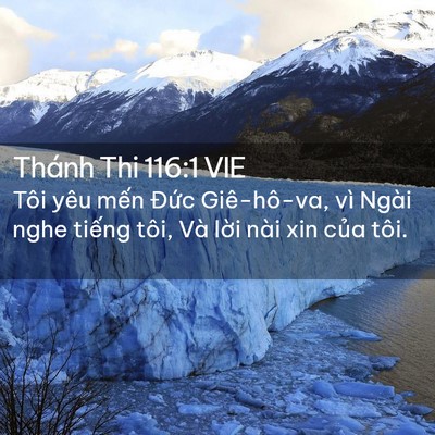 Picture 02 - Thánh Thi 116:1 VIE - Tôi yêu mến Đức Giê-hô-va, vì Ngài - Bible Verse Picture